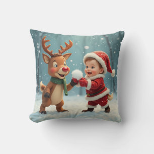 almohadón de almohada Baby Santa