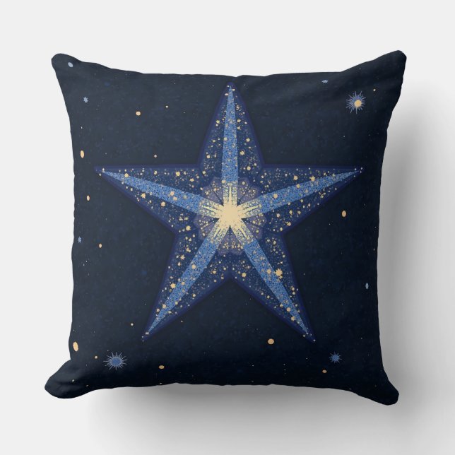 almohadón de almohada de estrella espacial (Anverso)