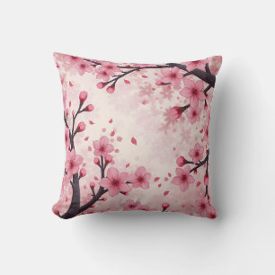 almohadón de almohada de flores de cerezo