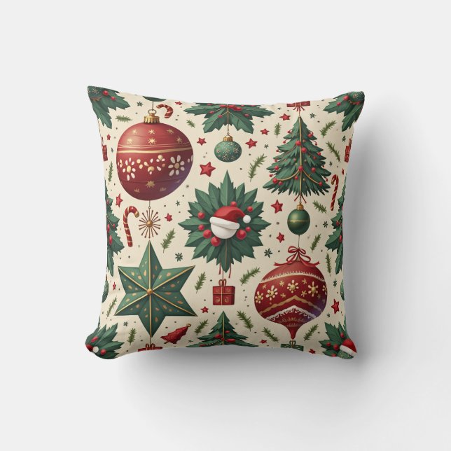 almohadón de almohada de Navidades simples (Anverso)