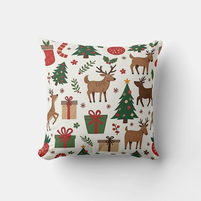 almohadón de almohada de Navidades simples (Anverso)