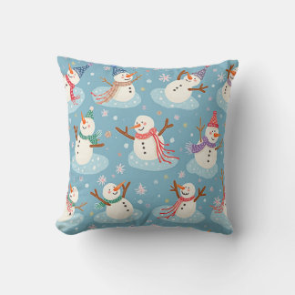 almohadón de almohada de snowman de invierno