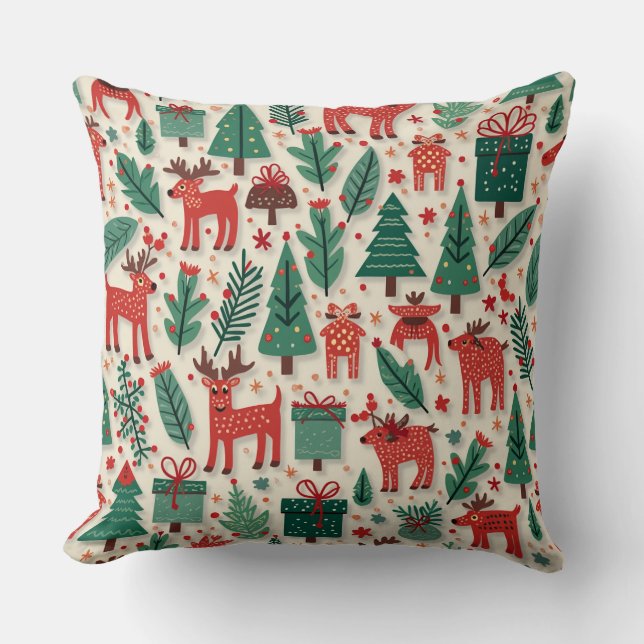 almohadón de almohada patrón navidad (Anverso)
