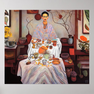 Almuerzo con Frida - Arte de tela Imprimir