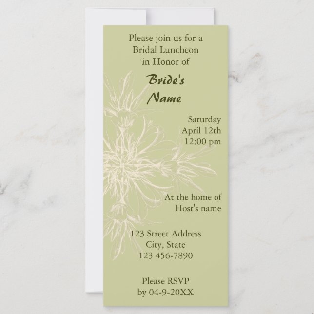 Almuerzo de la novia de la flor de oliva antigua (Anverso)