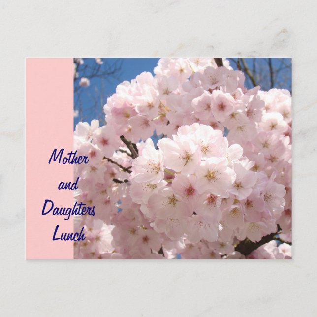 ¡Almuerzo de madres e hijas! Anuncio de invitación (Anverso)