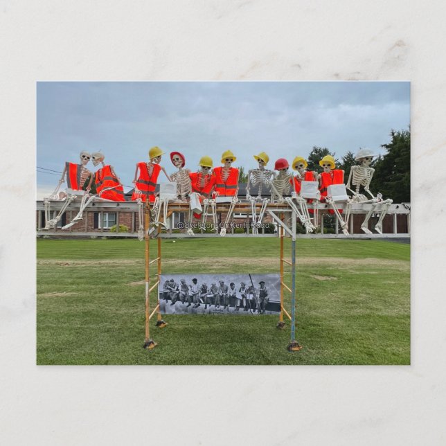 Almuerzo por encima de una postal de rascacielos (Anverso)