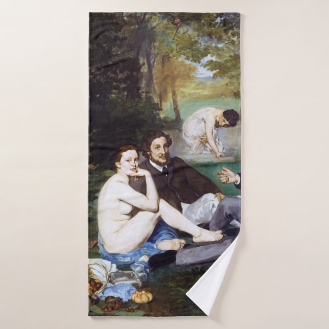Almuerzo sobre la hierba, Manet (Toalla de baño)