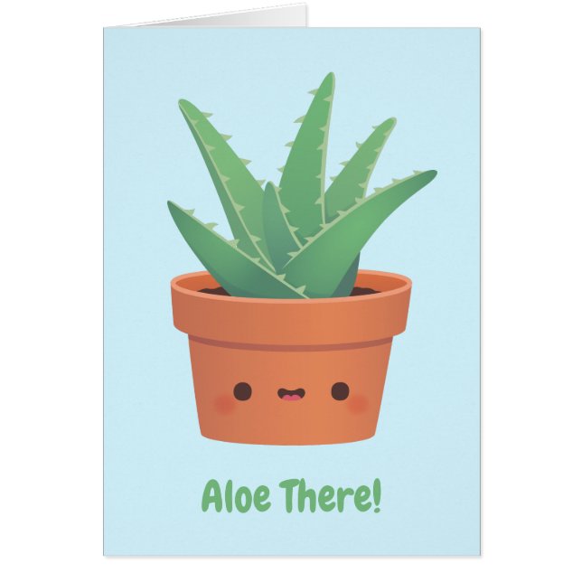 Aloe Ahí, Hola, Divertido saludo De Pun (Frente)