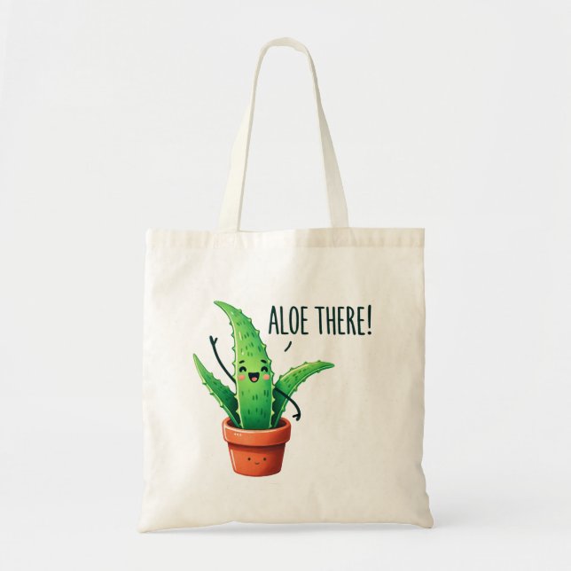 ¡Aloe! Bolsa De Tote De La Planta Cute Aloe Vera (Frente)
