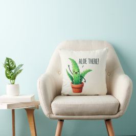 ¡Aloe! Cojín decorativo de la planta Cute Aloe Ver