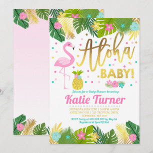 Aloha Baby Shower Invitación Tropical Baby Shower
