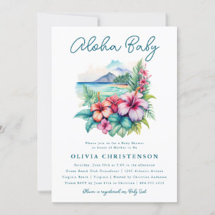 Aloha Baby Tropical Invitación a Baby Shower