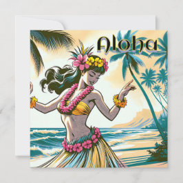 Aloha | Bailarina hawaiana hula en la playa