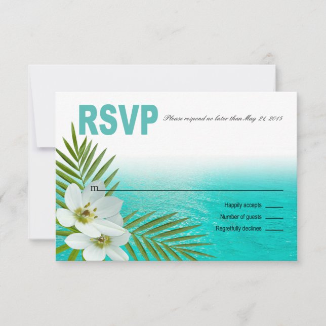 Aloha Beach Tropical Flowers RSVP (Anverso)