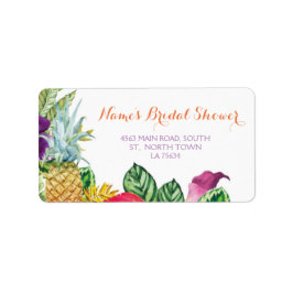 Aloha Bridal Shower Address Labels Pegatinas de Lu