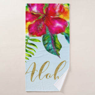 Aloha Brillante Eléctrico Pop Tropical Floral