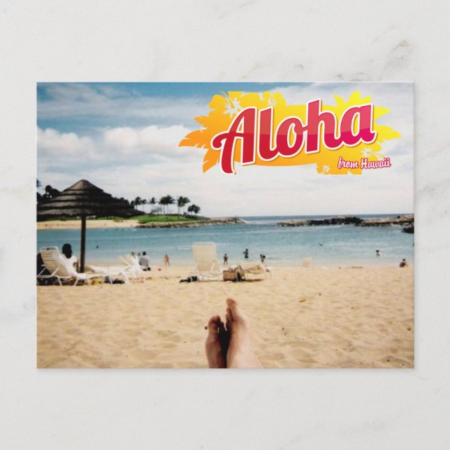 Aloha de la postal de Hawaii (Anverso)