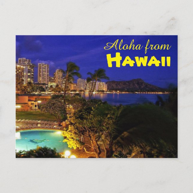 Aloha de la postal de Hawaii (Anverso)