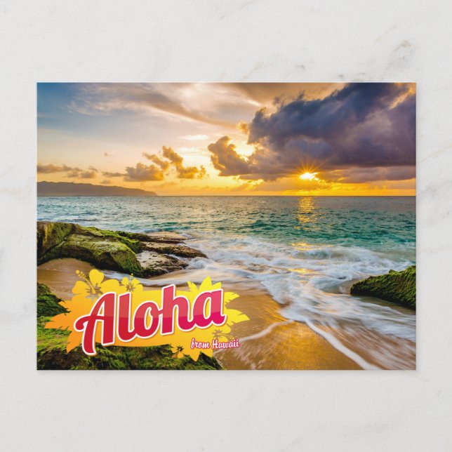 Aloha de la postal de Hawaii (Anverso)