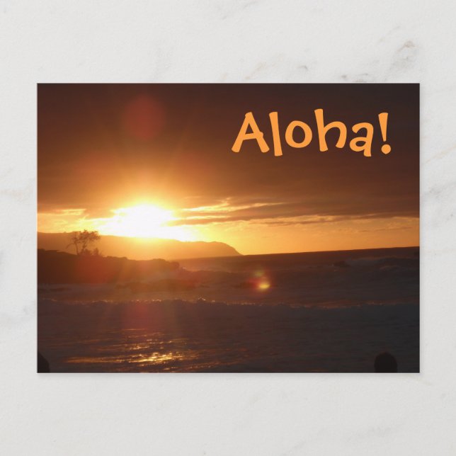 Aloha de la postal de Hawaii (Anverso)
