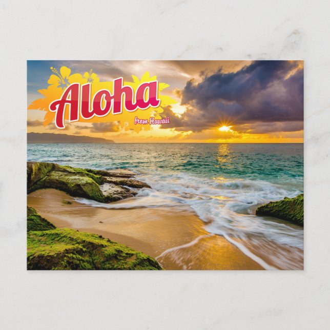 Aloha de la postal de Hawaii (Anverso)