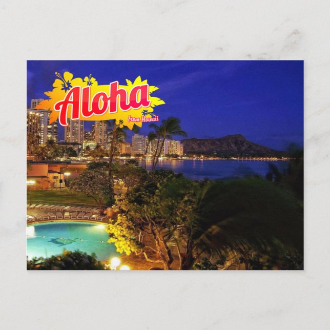 Aloha de la postal de Hawaii (Anverso)