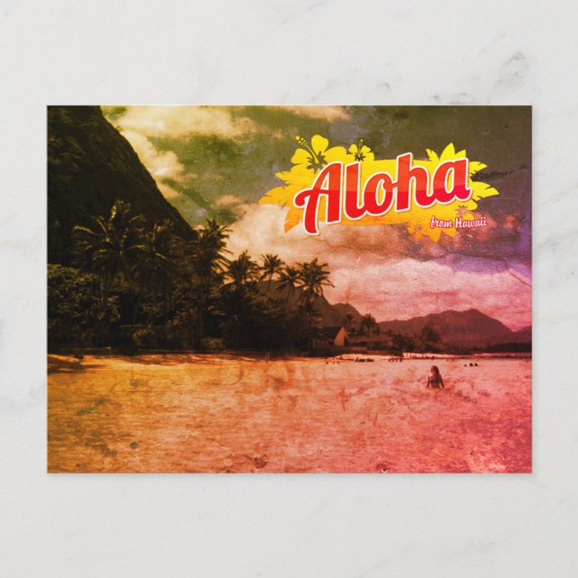 Aloha de la postal de Hawaii (Anverso)