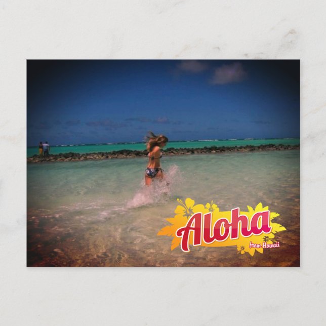Aloha de la postal de Hawaii (Anverso)