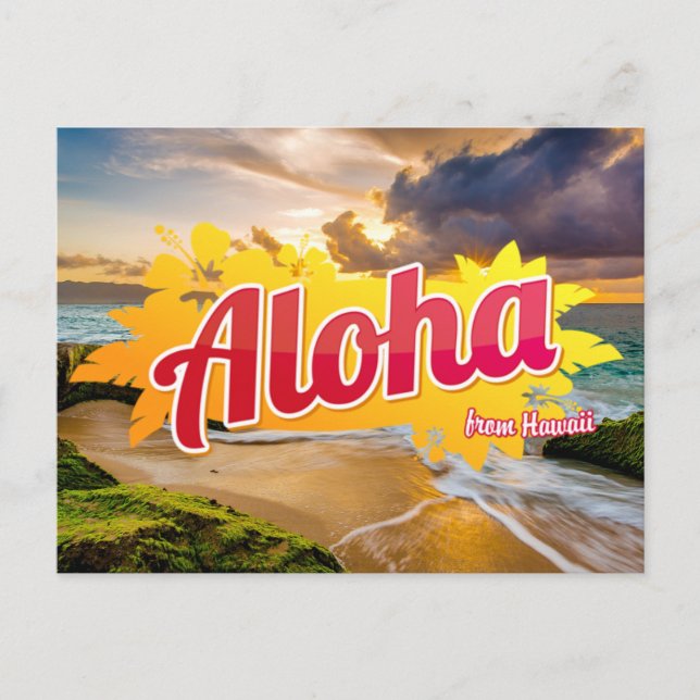 Aloha de la postal de Hawaii (Anverso)