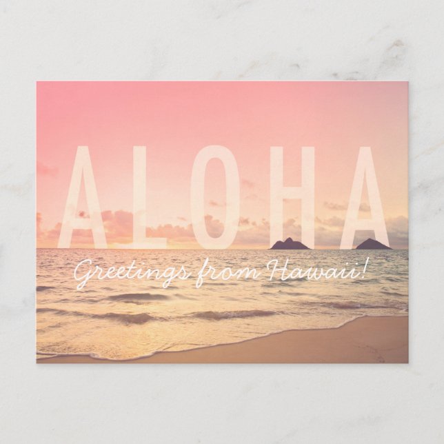 Aloha de la postal de Hawaii (Anverso)