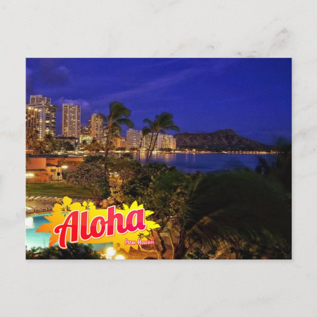 Aloha de la postal de Hawaii (Anverso)