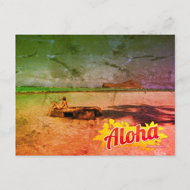 Aloha de la postal de Hawaii (Anverso)
