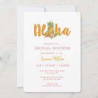Aloha Ducha tropical de novias Invitación