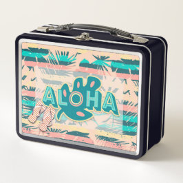 Aloha Greeting con Flip Flops Lunchbox