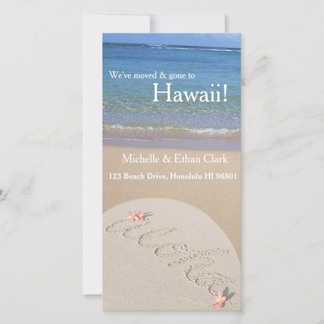 Aloha Hawaii cambio de tarjeta de foto Personaliza (Anverso)