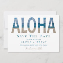 Aloha Hawaiian Beach Wedding Salva La Fecha