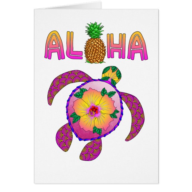 Aloha Hawaiian Honu Turtle (Frente)