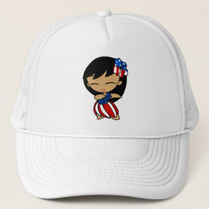 Aloha Honeys Gorras de la bandera estadounidense H