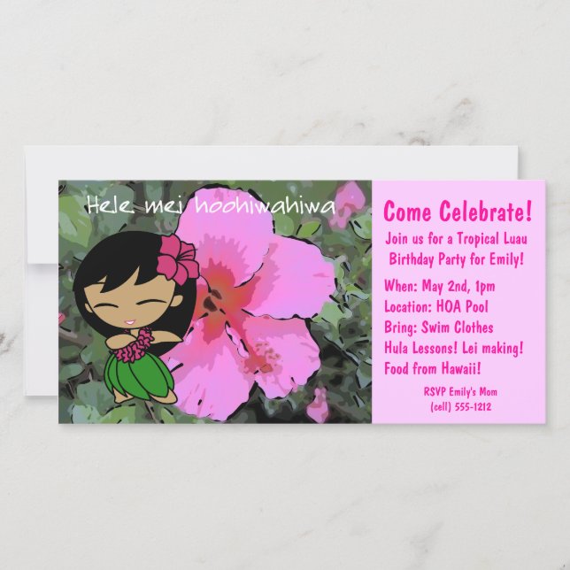 Aloha Honeys Luau Invite (Anverso)