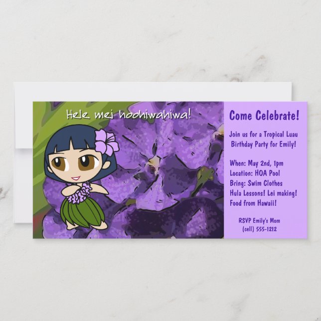 Aloha Honeys Luau Invite (Anverso)