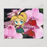 Aloha Honeys Luau y tarjetas postales de felicitac