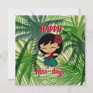 Aloha Honeys Navidad Fiesta Hula Chica Palmeras