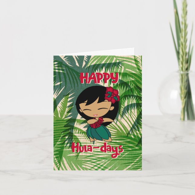Aloha Honeys Navidad Hula Girl Palmas (Anverso)