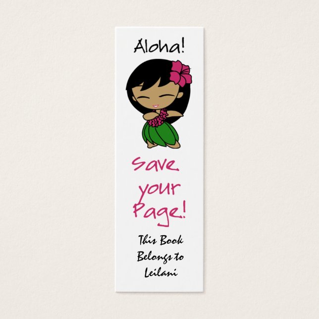 Aloha Honeys Skinny Bookmark (Frente)