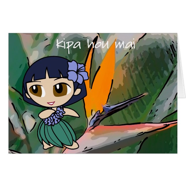 "Aloha Honeys" Ven a visitar tarjeta (Anverso (Horizontal))