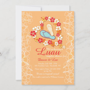 Aloha Love Luau Bridal Shower Invitación
