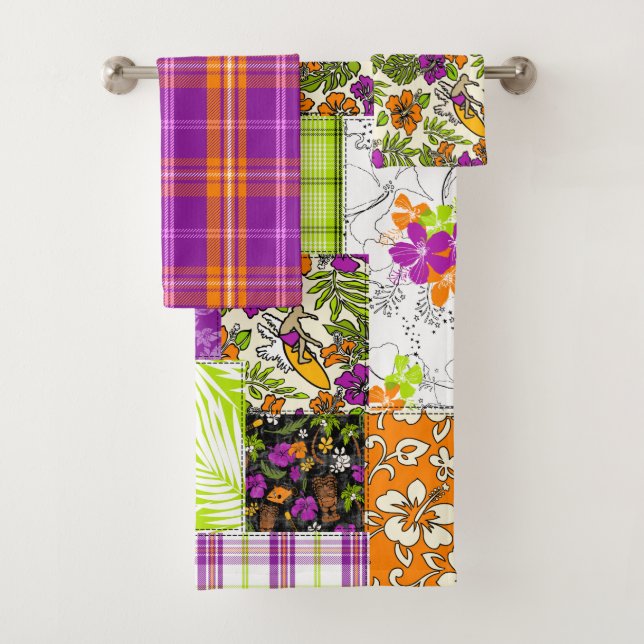 Aloha Patchwork Impresiones Tropicales Hawaianas - (In situ)