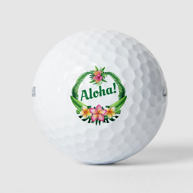 ¡Aloha! Pelotas de golf (Anverso)