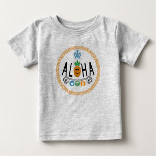 Aloha Pineapple Design - Camiseta Baby Fine Jersey